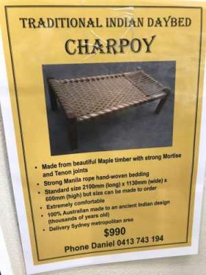 Price Of Charpai In Australia Is Rs. 80000