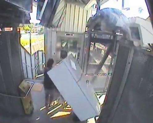 Ridiculous Moment Man Tries To Take Fridge On TRAIN In Cheap Home Move Which Backfired
