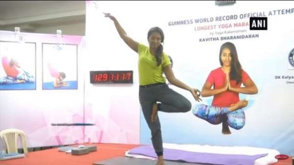 Indian Woman Does Yoga For Over 103 Hours To Break Record