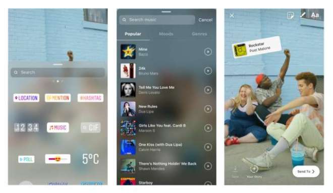 Instagram now lets users put music in their Story