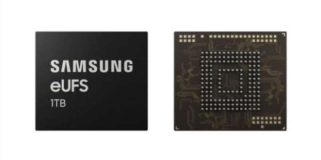 Samsung develops the first 1TB storage chip for phones