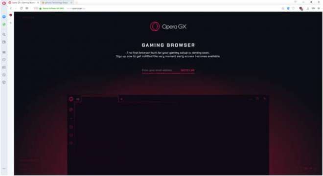Opera GX Gaming Browser coming soon