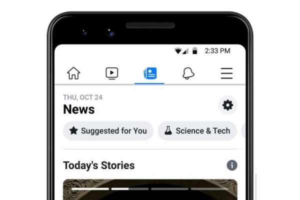 Facebook begins rolling out its curated news tab