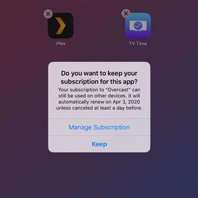iOS 13 to warn you when deleting an app with an active subscription