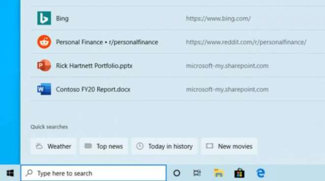Microsoft tests Quick Search buttons in Windows 10